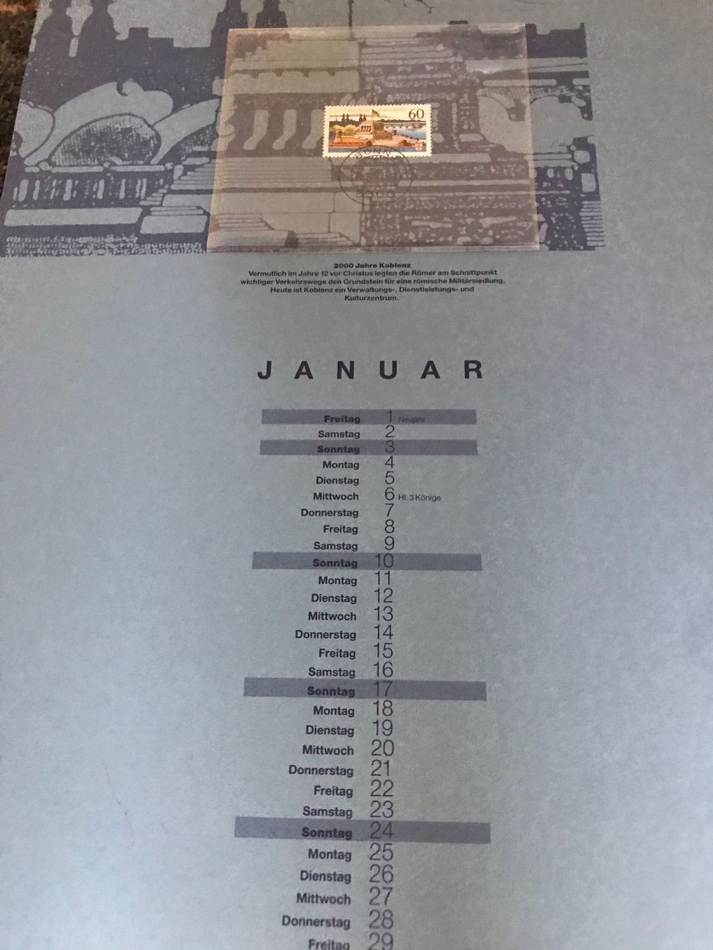 Tutti i francobolli: Jahreskalender der Dt. Post mit Briefm. – Nuovo (secondo la descrizione) da Neuenhof venduto da Himmel2 3