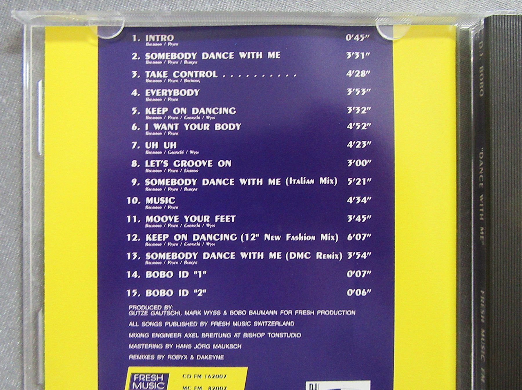 CD: CD - D. J. Bobo - Dance with me – Usato da Auenstein venduto da Padabimbim 2