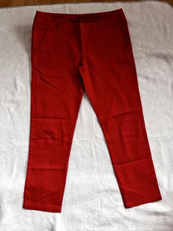 Pantalons rouges capri Benetton T 40 (EU44)