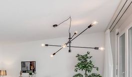 Hängelampe Lampe mit Schwenkarmen, schwarz