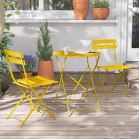 Bistro Set Gartenmöbel Balkonset 3 teilig Stahl klappbar