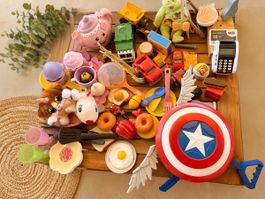 Mixed Toy Lot Play Food Captain America Shield Toys