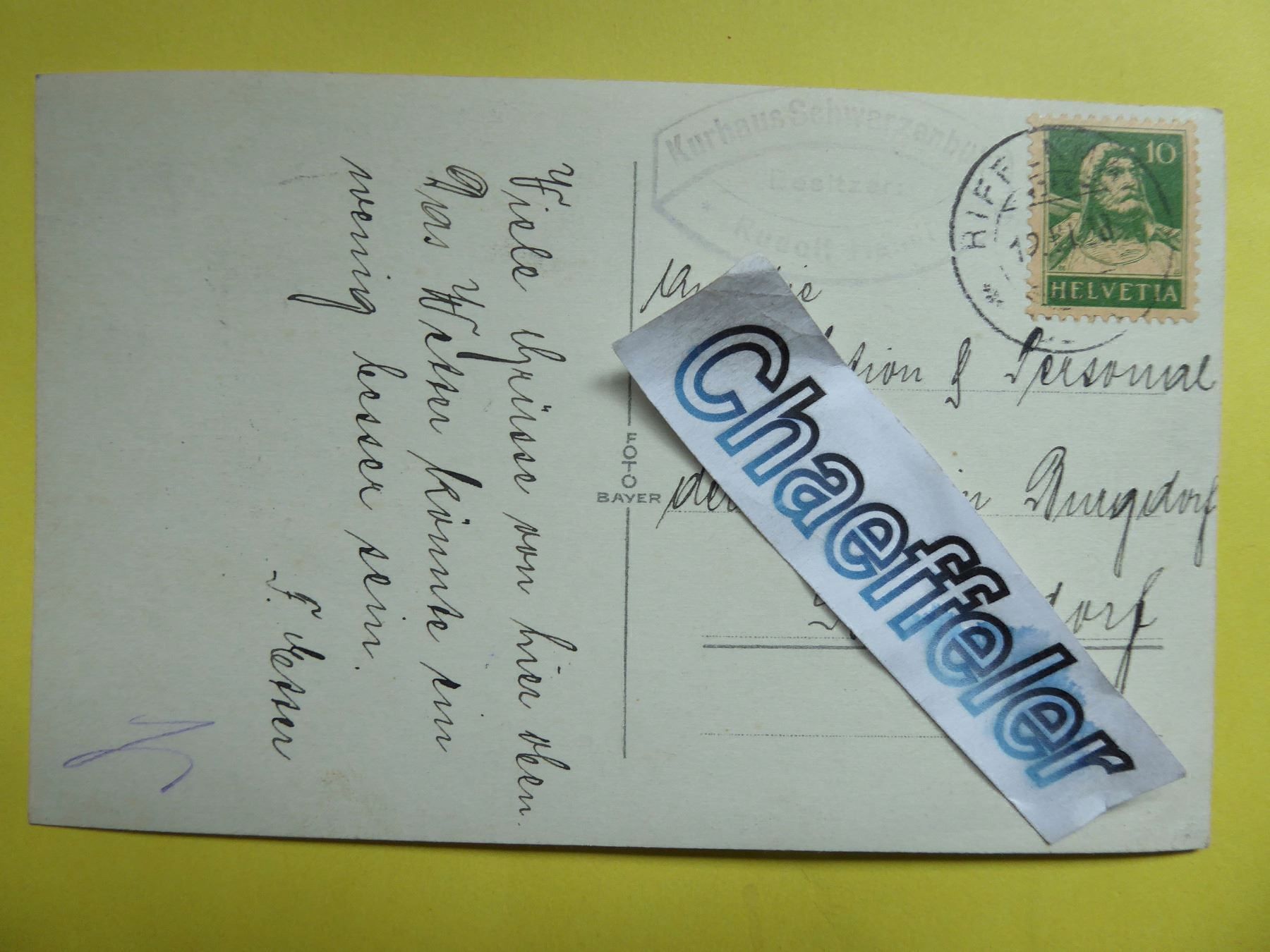 Cartoline postali: Schwarzenbühl mit Gantrisch – Usato da Zürich venduto da Chaeffeler 1
