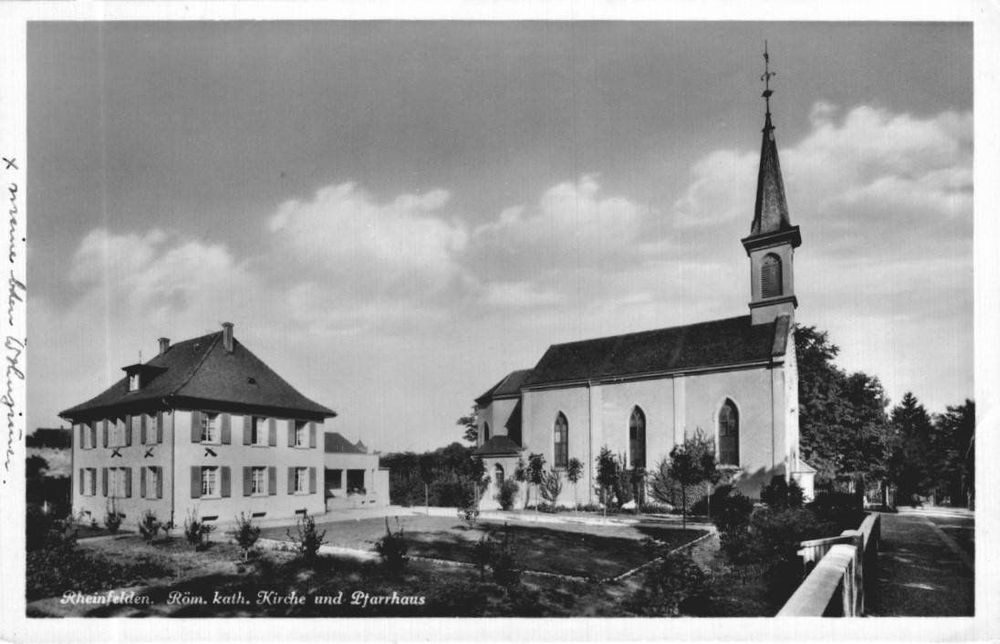 Rheinfelden, Röm. Kath. Kirche und Pfarrhaus gel. 1938 Kaufen auf Ricardo