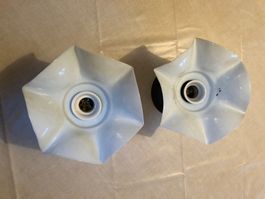 Lampe mit Sockel, 2 gleiche, antik