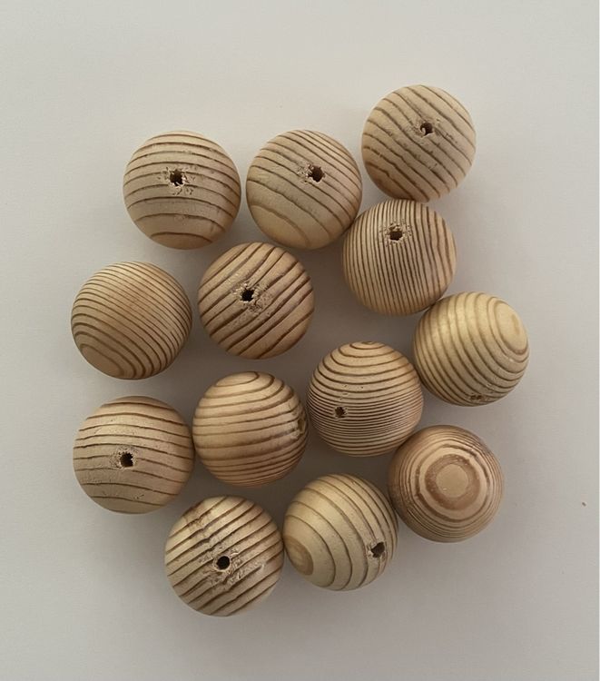 8 Stück Holzkugeln 6cm Ohne Loch - Natürliches Lotosholz Für DIY Bastelprojekte