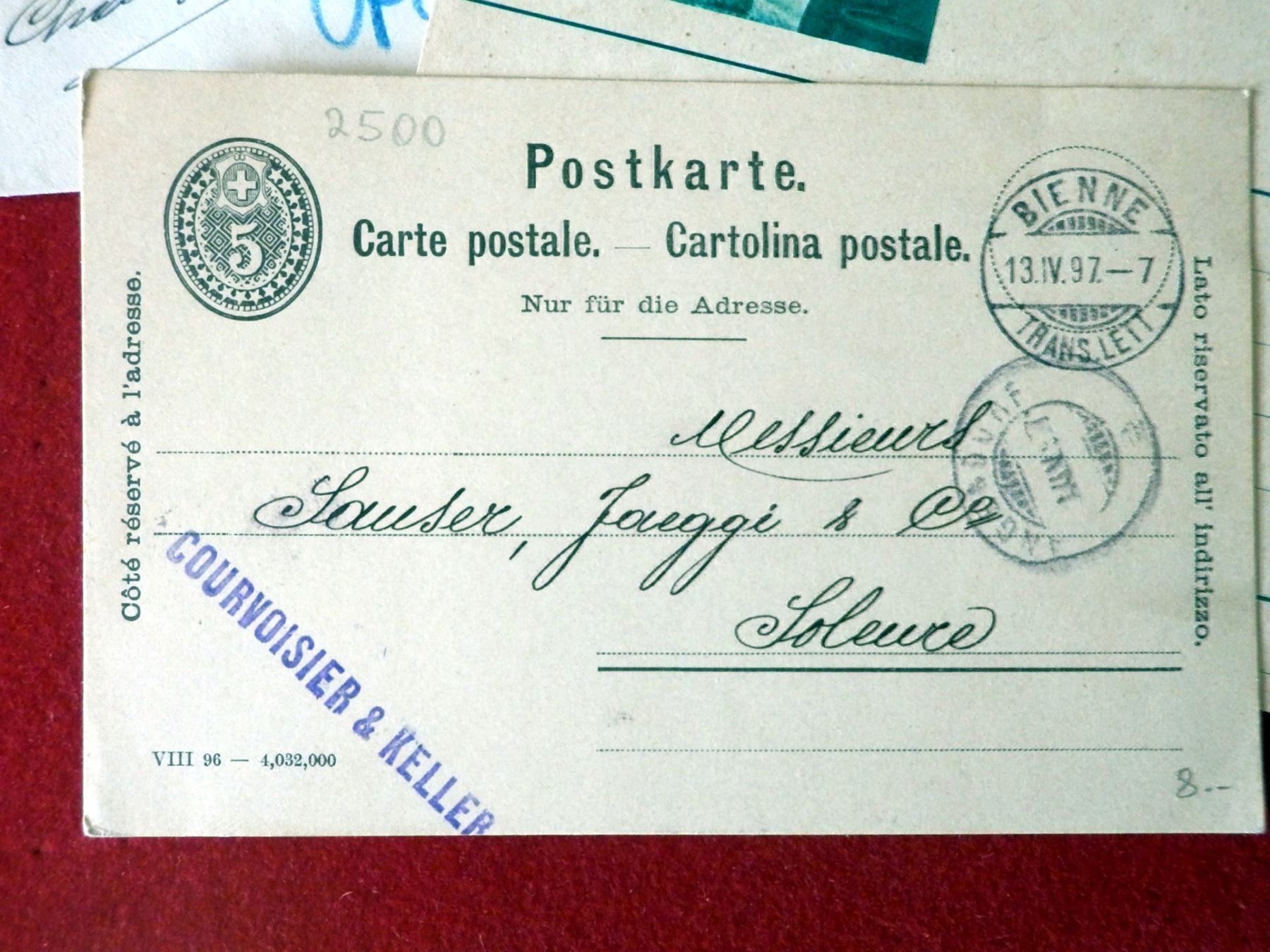 Tutti i francobolli: Lot mit 7 Bedarfsbriefen und Karten. – Usato da Ueberstorf venduto da dinbau 8