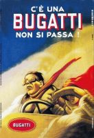 Blechschild-BUGATTI-C E UNA NON SI PASSA