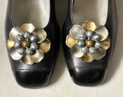 Vintage Schuhclip Metall in Blumenform
