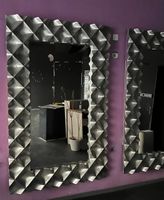 1x Saloon Friseur Stylist Wandspiegel speziell Rahmen Silber