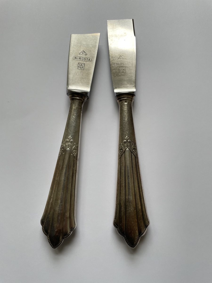 WMF Posate: Zwei defekte Messer WMF-Serie Fächer – Difettoso da Adligenswil venduto da Treegarden