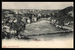 Schaffhausen, Totalansicht mit Brücken 