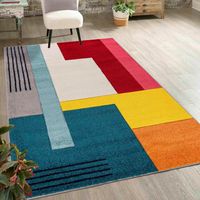 TOP PREIS 🔆 RIESIG 200x300 Teppich Multicolor modern NEU