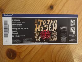 Die Toten Hosen Tour 2026 Zürich Stehplatz CHF 125,00