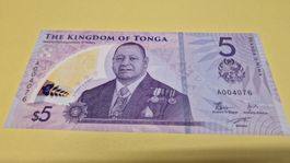 Tonga 5 Pa'anga Banknote - Seltenes Sammlerstück