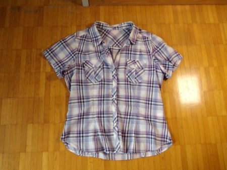 Damen Bluse violett blau kariert  Gr. Ca M  H&M