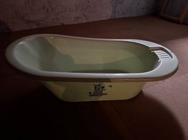 Babybadewanne in Hellgrün mit Zebramotiv 