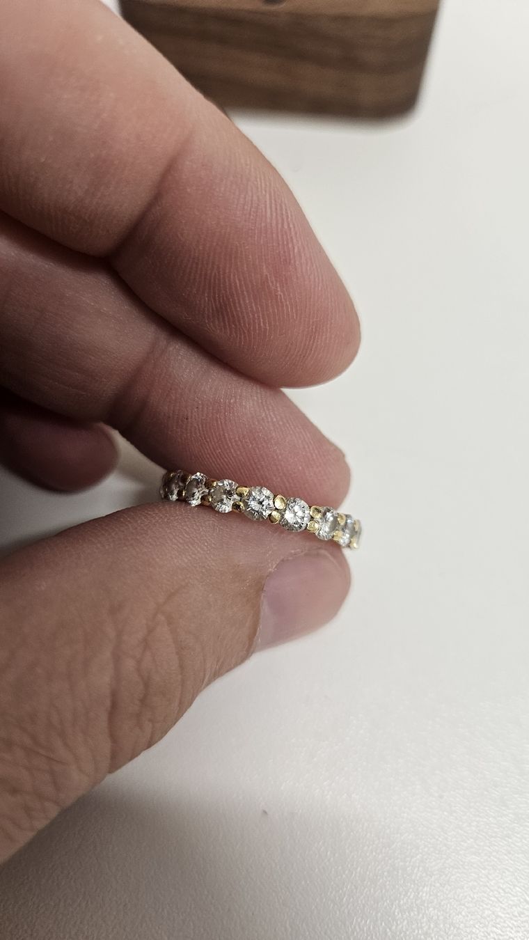 Anelli: Fedina brillanti oro giallo 18 ct – Usato da Pura venduto da and_8dzs 6