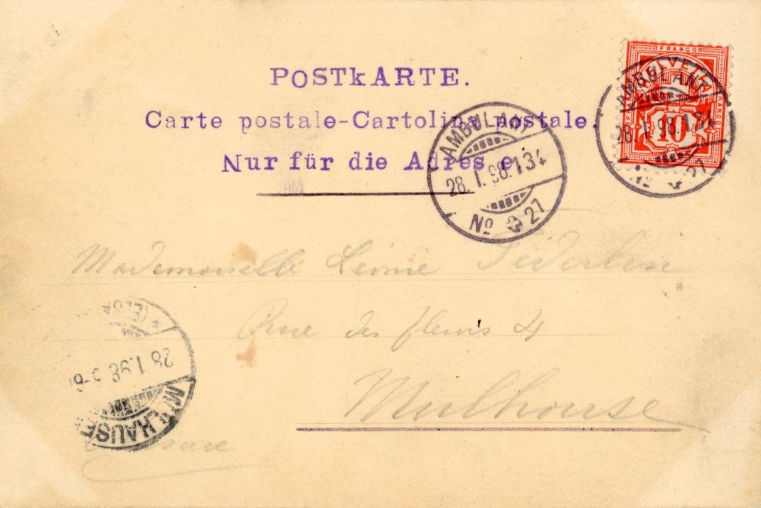Cartoline postali: Wädenswil  ZH        um 1898 – Usato da Brig venduto da Valcards54 1