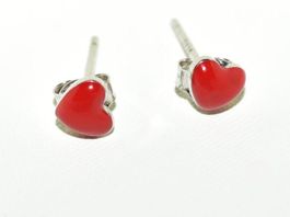 Ohrstecker aus Sterling Silber "Herz", Neu