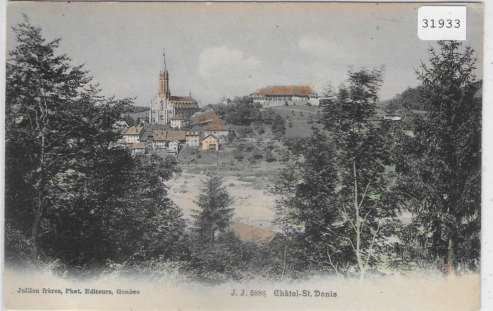 Cartoline postali: Chatel St.-Denis - Vue generale – Usato da Ettingen venduto da Kartenplanet