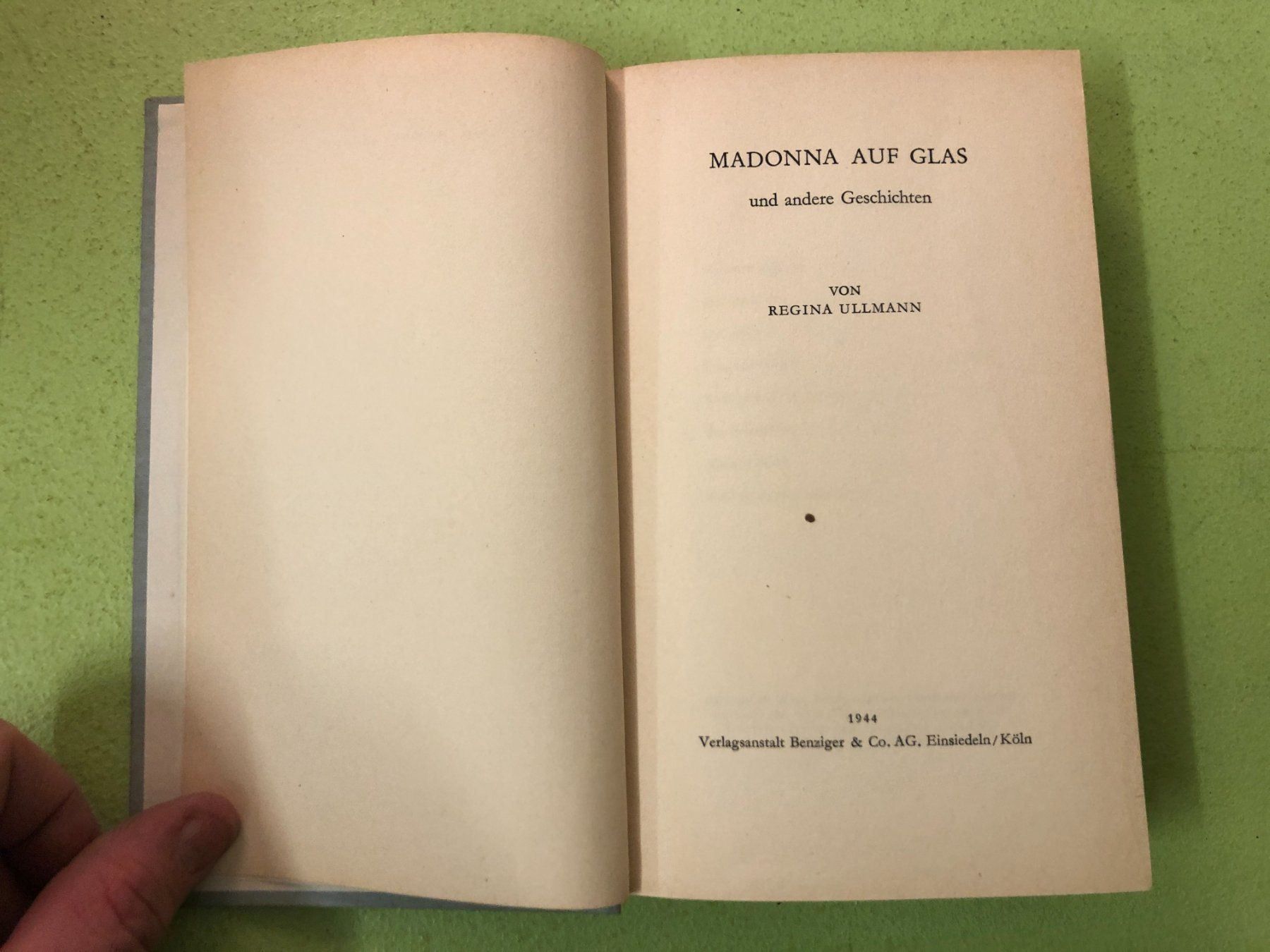 Libri: Regina Ullmann: Madonna auf Glas. – Usato da Zürich venduto da allp 1