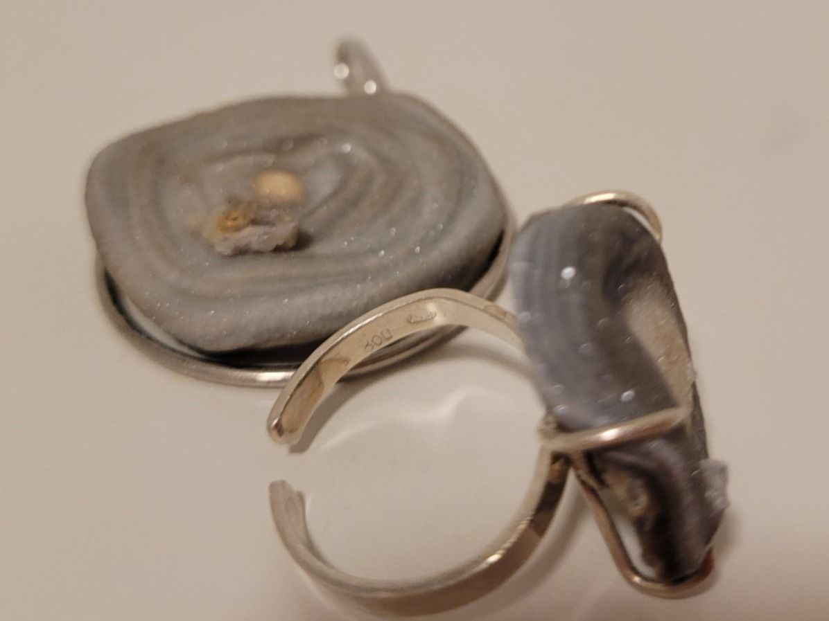 Altri gioielli: Echtstein Schmuck Set Schlangenachat Achat Silber – Usato da Schaan venduto da car_wrv2 3