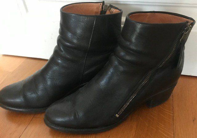 Scarpe da donna: Stifletten, Gr. 40, Leder, Marke: Werner – Usato da Basel venduto da machplatz 4