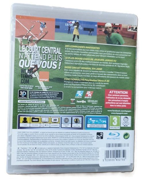 Giochi: TOP SPIN 4  (Playstation 3 - Game, PS3) – Usato da Wilen b. Wollerau venduto da morethanmusic 2