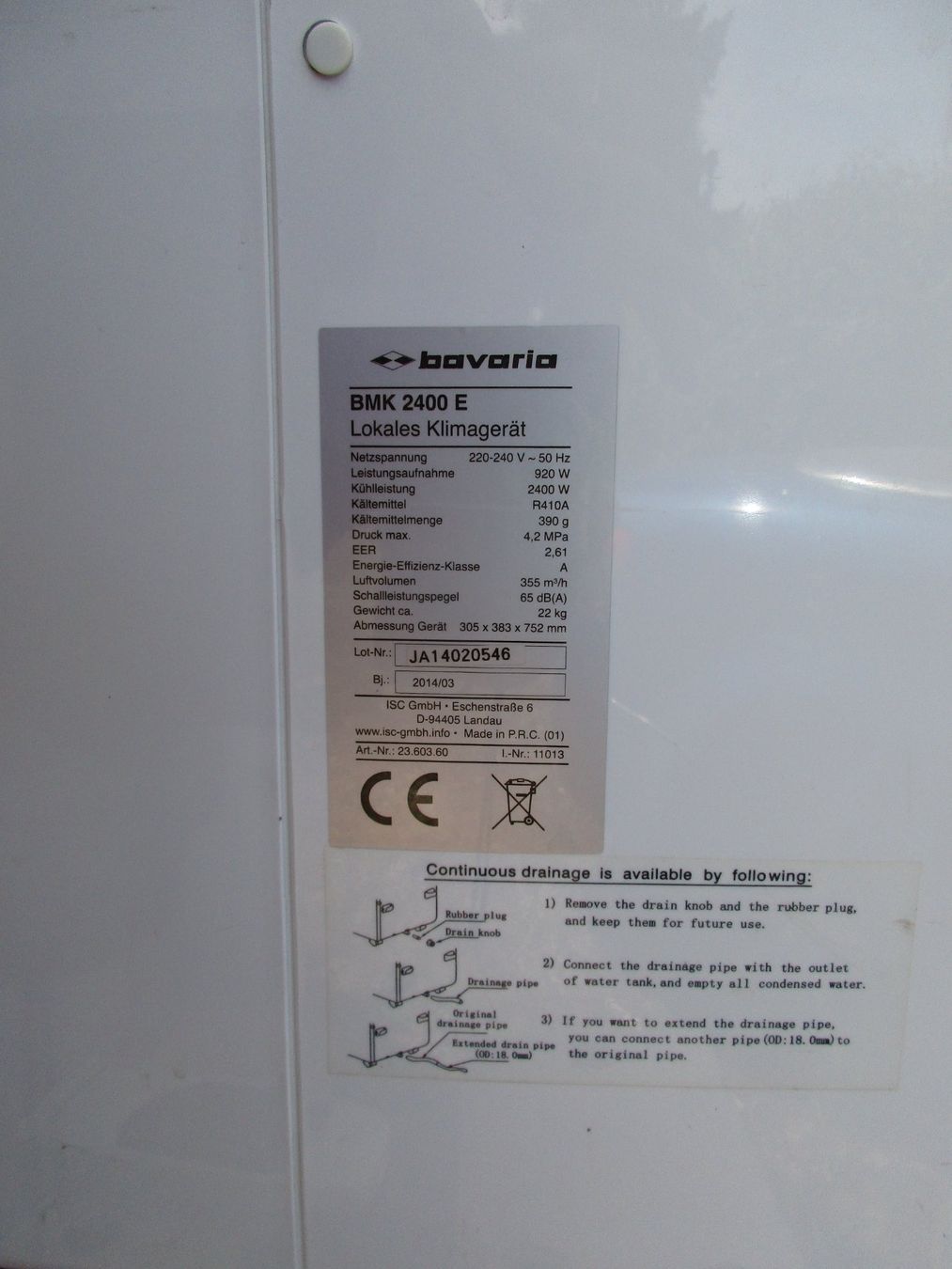 Condizionatori: Klimaanlage BMK 2400 E – Usato da Sarmenstorf venduto da Mawi8 6
