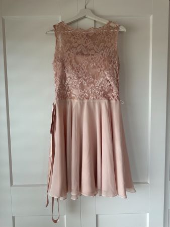 Festliches Kleid - Rosa - Spitze & Chiffon - Elegant