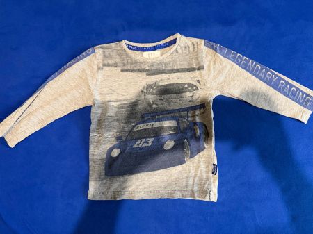T-shirt manches longues, motif voiture, taille 98