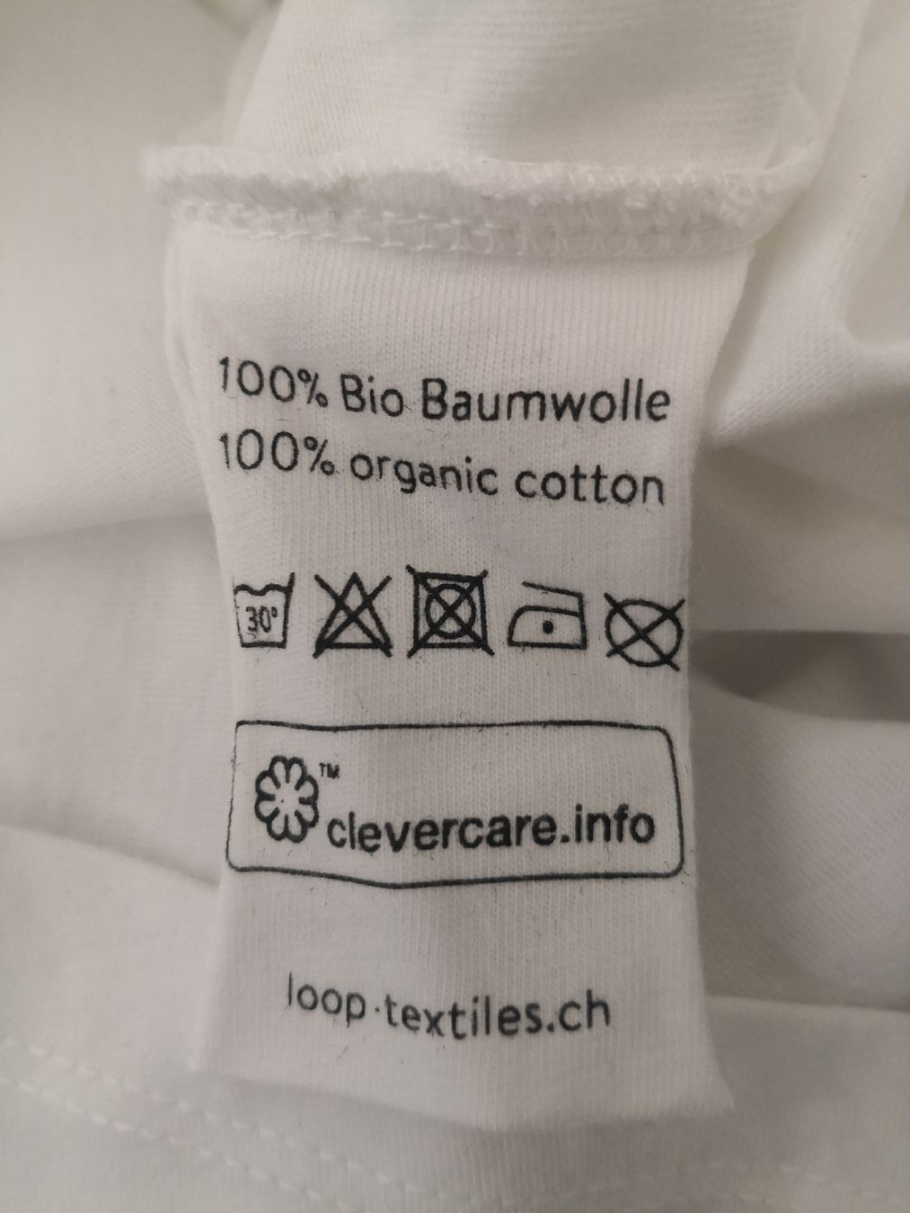 T-Shirts: Weisses Bio Baumwolle T-Shirt Gr. M-L loop textiles – Neu (gemäss Beschreibung) aus Wädenswil von coconut1289 3