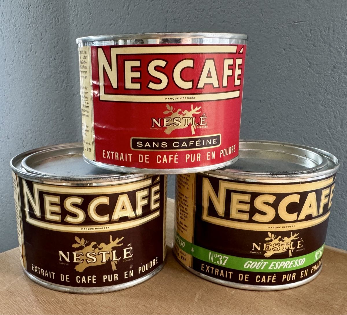 Barattoli: 3 x alte Nescafé Blechdose eventuell Dummy – Usato da Rothrist venduto da Luckywinner 3