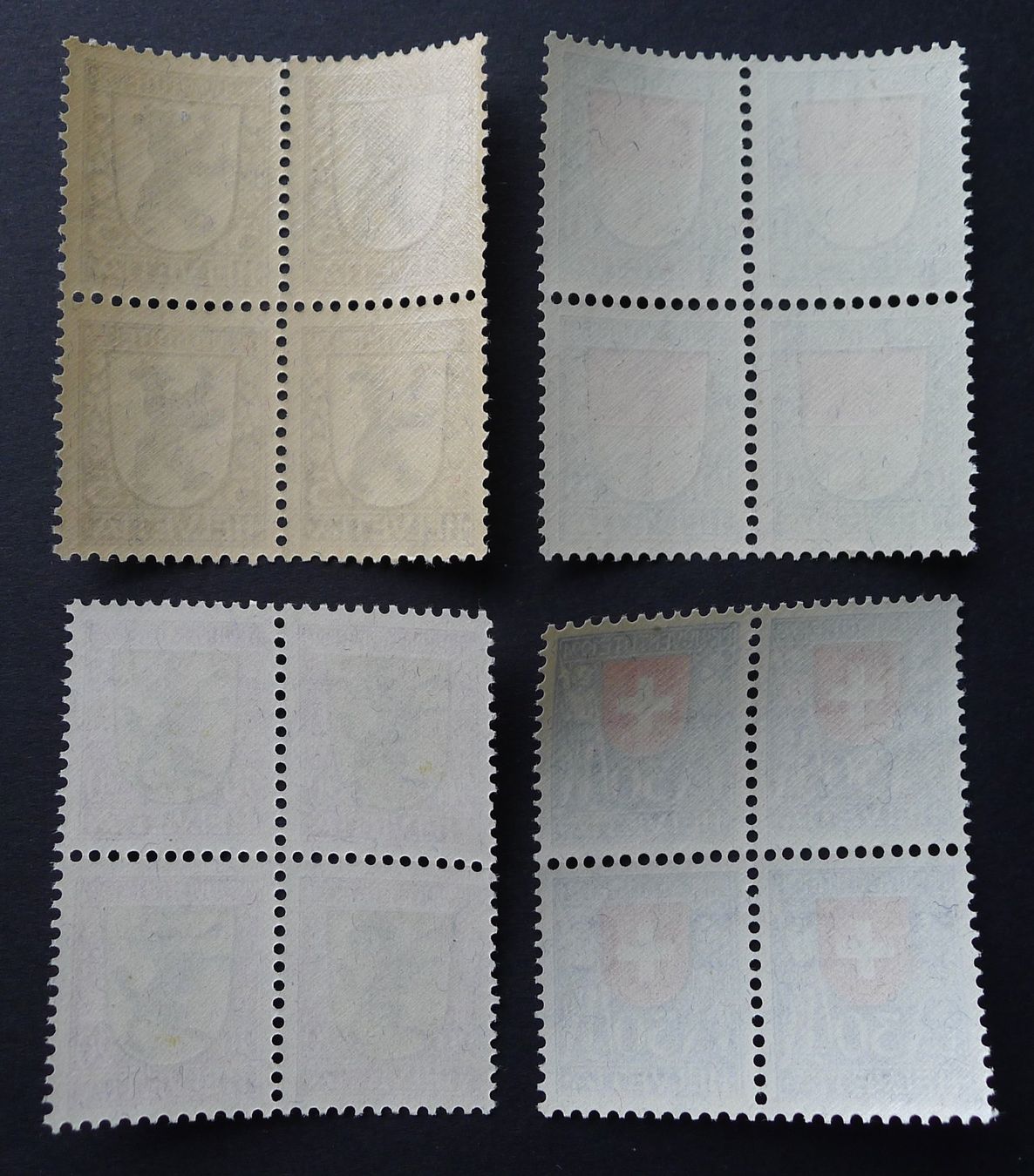 Alle Briefmarken: PJ 1924, Viererblöcke J29-J32 postfrisch ** – Gebraucht aus Ebikon von SilvioFreund 1