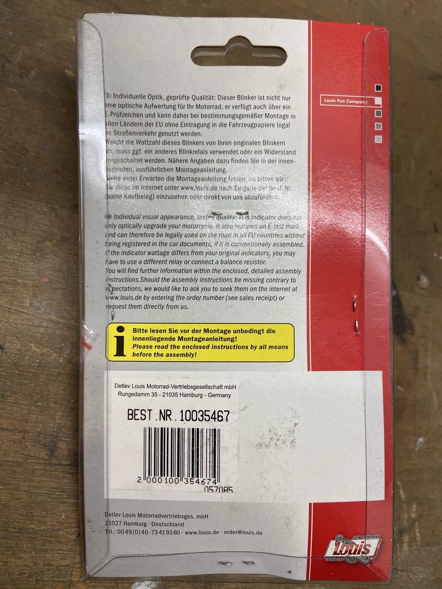 Tutti i ricambio per moto: 4 Stk Blinker/Indicator für zBsp Motorrad – Nuovo (secondo la descrizione) da Pratteln venduto da Arthband 1