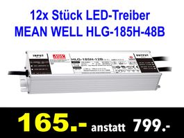 🔴  LED-Treiber 12x Stück MEAN WELL HLG-185H-48B /726x