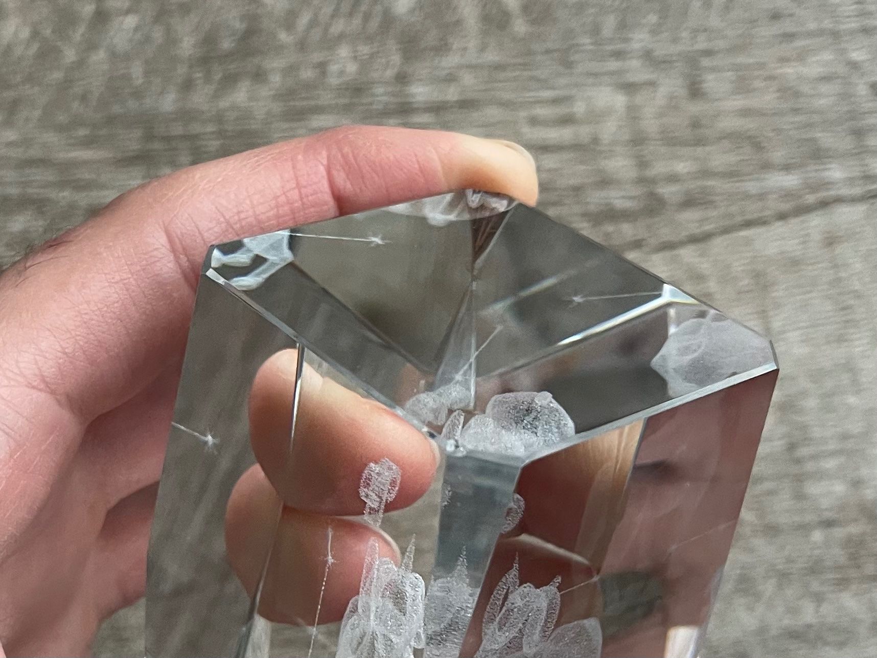 Statuette: Glasblock Hologramm 3D Aries / Widder Sternzeichen – Usato da Port venduto da hgn1 1
