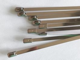 Kabelbinder 10 Stück  Stahl/Metall  4,6 mm x 200 mm