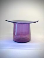 Glasvase Amethyst Bubble Glass Italien 1970er
