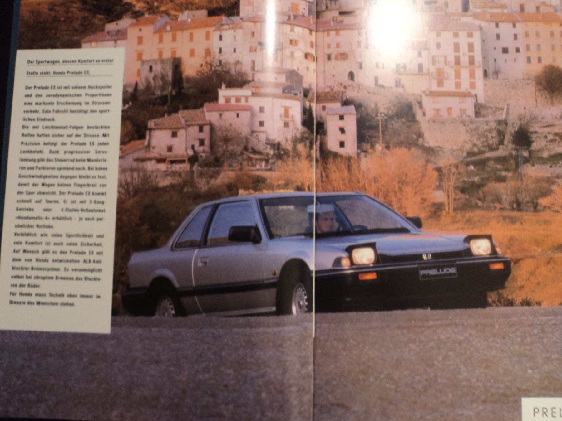Honda Documenti: Prospekt Honda Prelude  ca.1982 mit EX – Usato da Schwarzenburg venduto da modelCARama 2