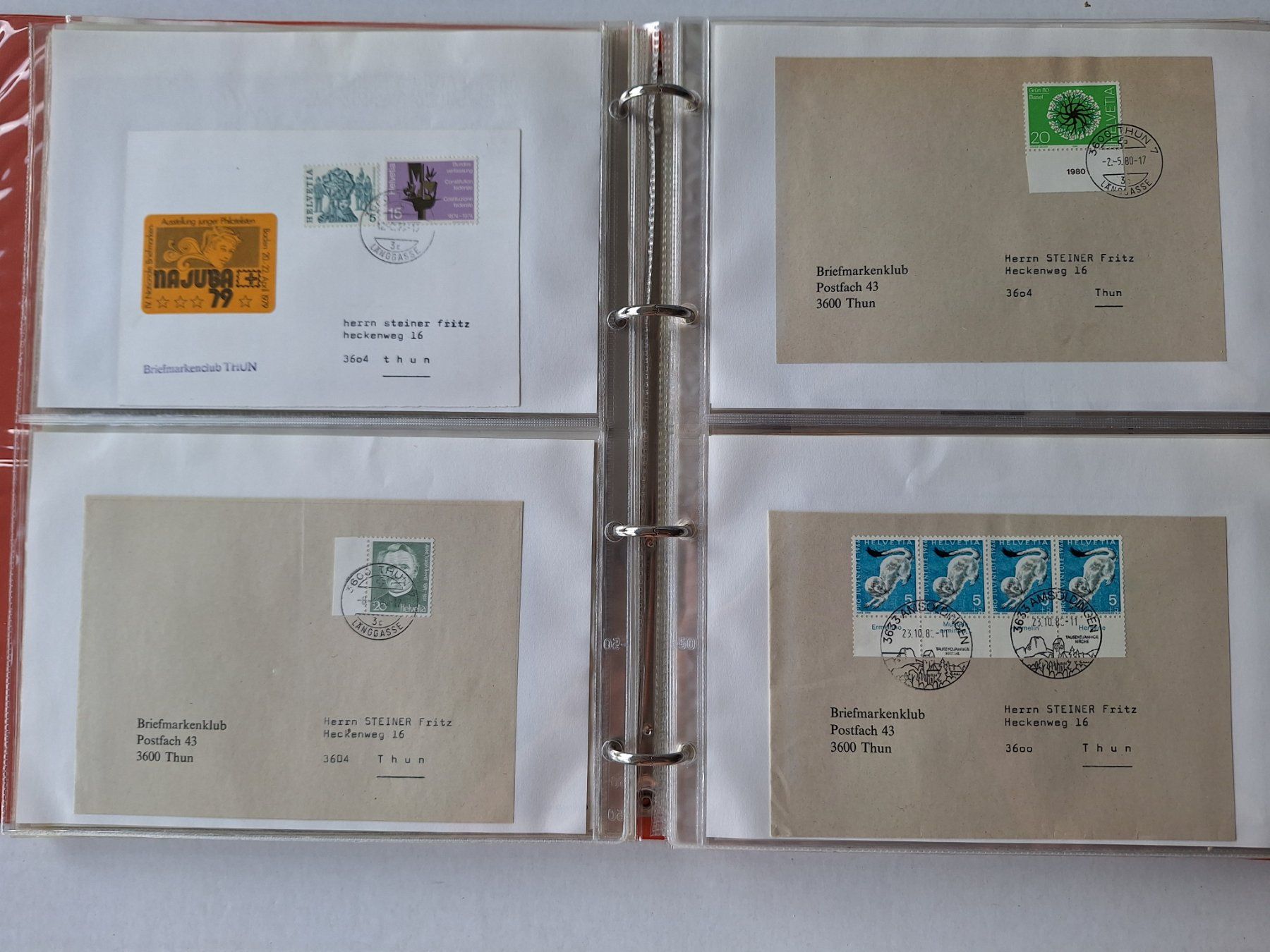 Tutti i francobolli: Briefmarkensammlung, ca, 100 Briefe, viel Thun! – Usato da Zürich venduto da t24_de 2
