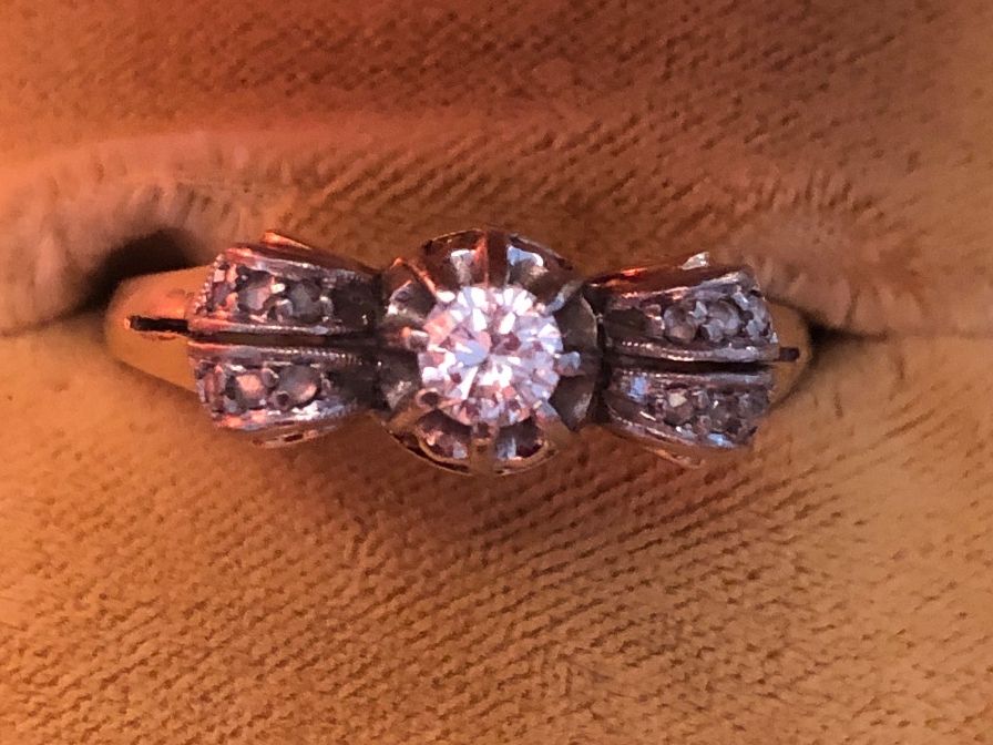 Anelli: Antike Ring Diamanten 14 Karat – Usato da Zollikofen venduto da lorik007