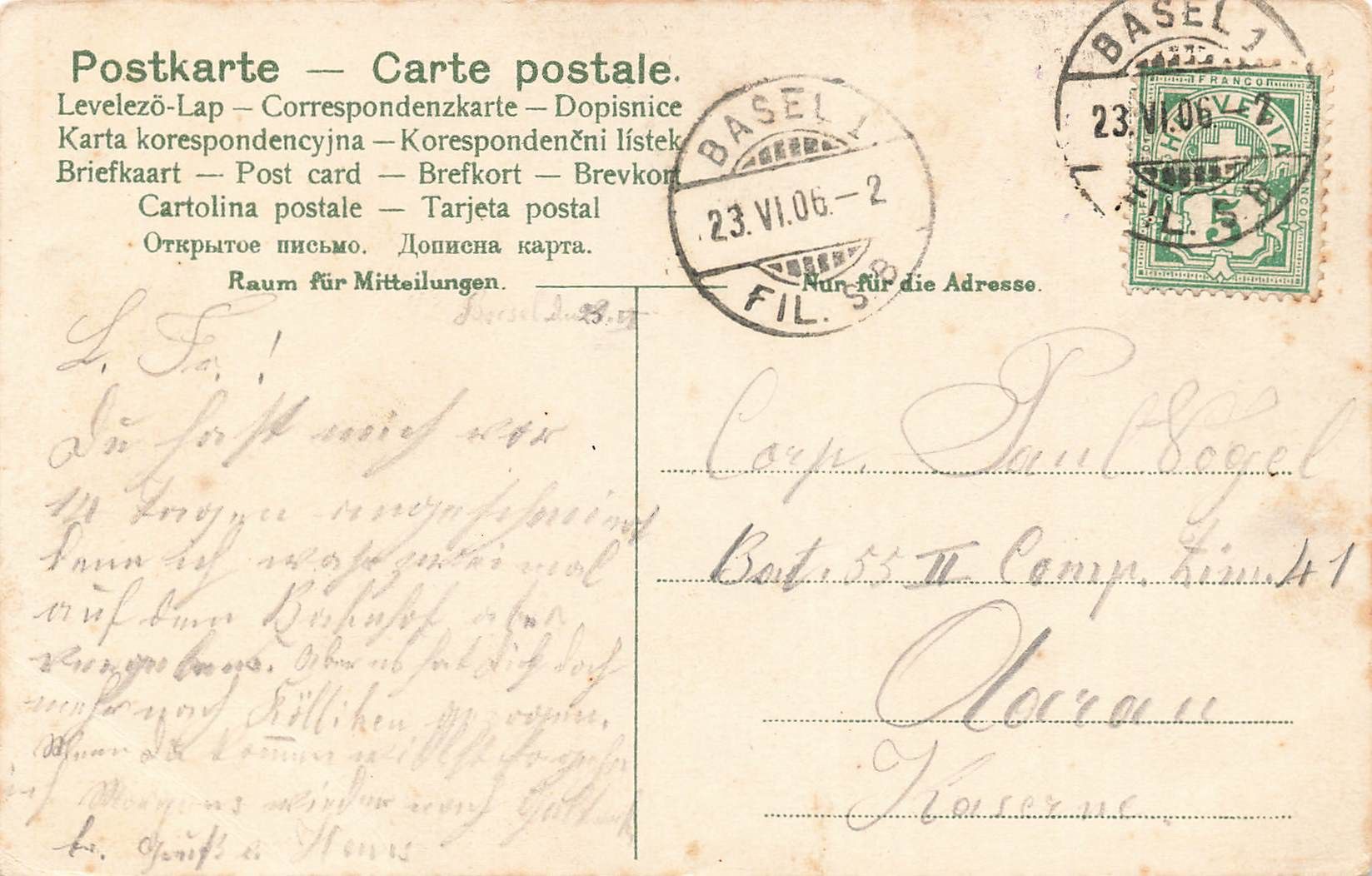Cartoline postali: Militare Militär Militaire   – Usato da Biasca venduto da Blenio71 1