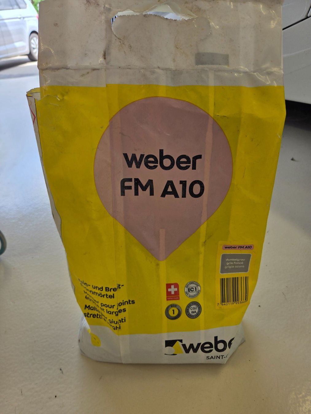 Installations sanitaires: Joint carrelage Weber FM A10 – D'occasion à Onnens FR par got_5x29