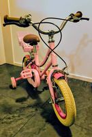 Kinder Fahrrad pink mit Stützräder Grösse 12 Zoll