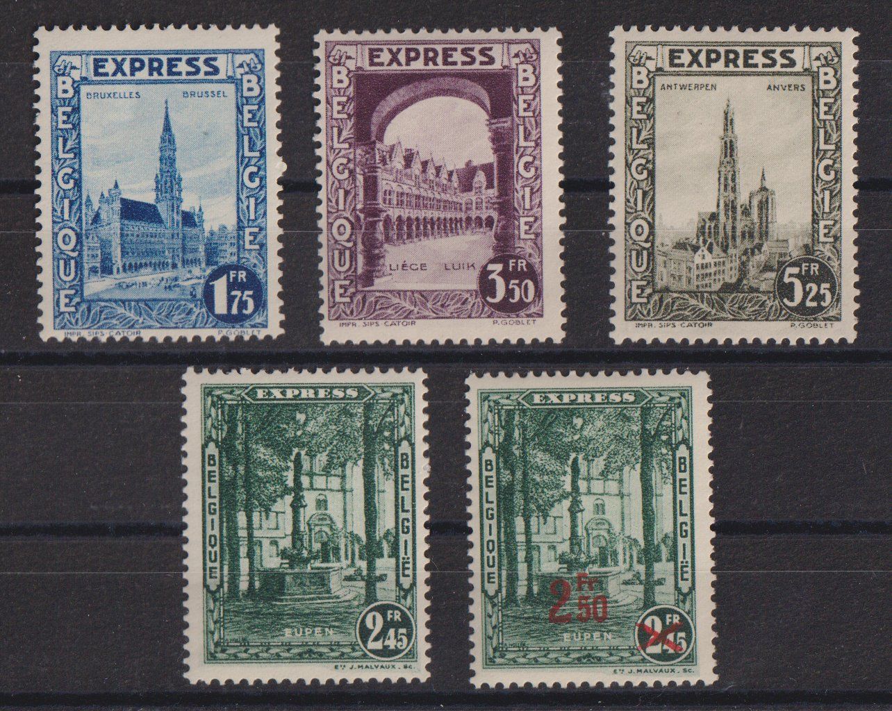 Alle Briefmarken: BELGIEN: Express-Ausgaben * – Neu (gemäss Beschreibung) aus Eschlikon TG von PhilCon