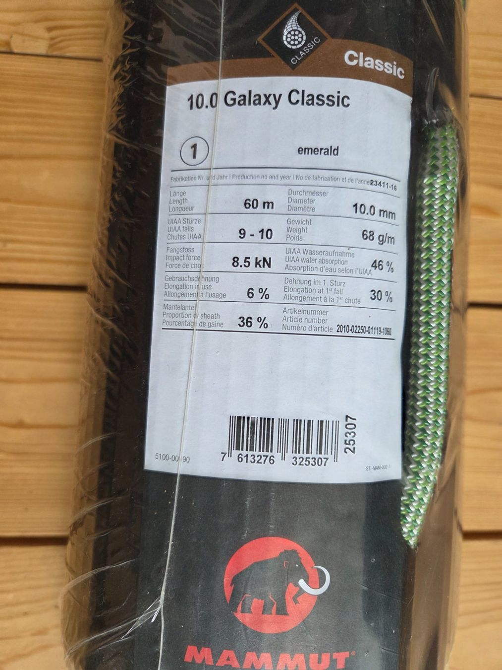 Mammut Attrezzatura da arrampicata: Kletterseil Mammut Galaxy 60m – Nuovo e nell'imballaggio originale da Niederlenz venduto da Moki123 1