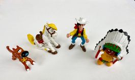 Schleich Lucky Luke, Jolly Jumper, Rantanplan, Yakari