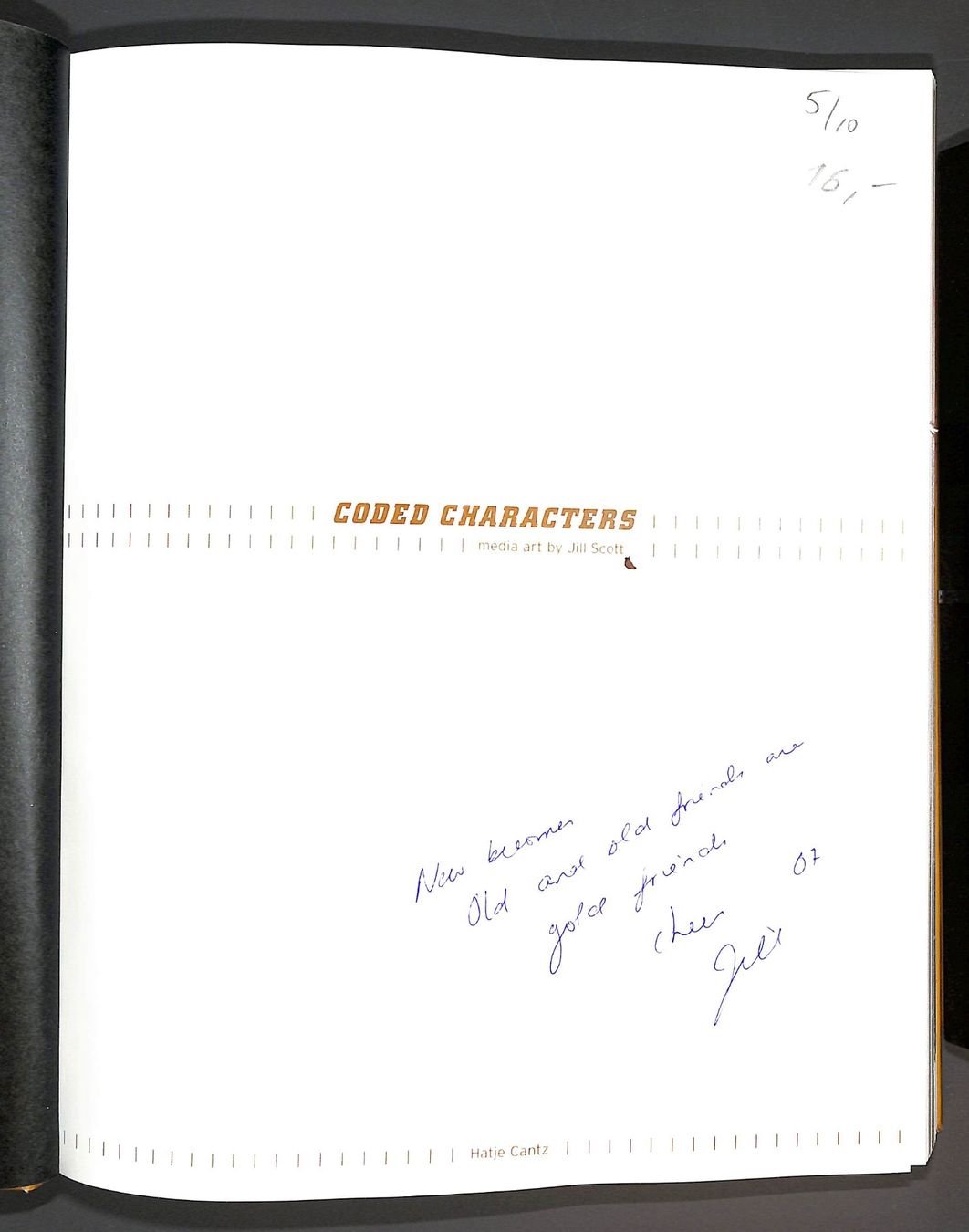Libri: CODED CHARACTERS - Media art by Jill Scott. Ascott, Roy + CD – Nuovo (secondo la descrizione) da Zürich venduto da Nobs1 2